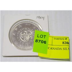 1964 CANADA SILVER DOLLAR COIN