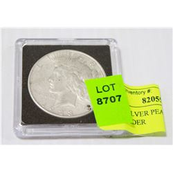1923 US SILVER PEACE DOLLAR IN COIN HOLDER