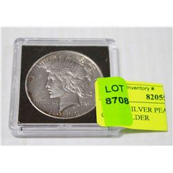 1922 US SILVER PEACE DOLLAR IN COIN HOLDER
