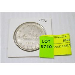 1936 CANADA SILVER DOLLAR COIN
