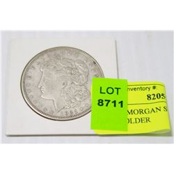 1921 US MORGAN SILVER DOLLAR IN COIN HOLDER