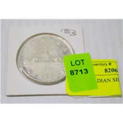 1953 CANADIAN SILVER DOLLAR COIN