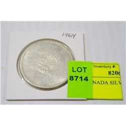1964 CANADA SILVER DOLLAR COIN