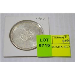 1964 CANADA SILVER DOLLAR COIN
