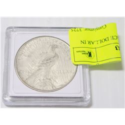 1923 US SILVER PEACE DOLLAR IN COIN HOLDER