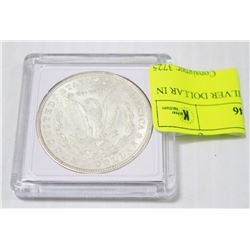 1921 US MORGAN SILVER DOLLAR IN COIN HOLDER