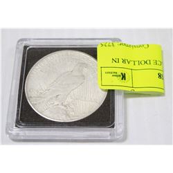 1925 US SILVER PEACE DOLLAR IN COIN HOLDER