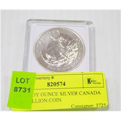 ONE TROY OUNCE SILVER CANADA ELK BULLION COIN