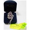 Image 1 : 925 SILVER AND AMETHYST RING SIZE 7.25”