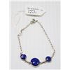 Image 1 : STERLING SILVER BRACELET WITH LAPIS LAZULI 7.5”