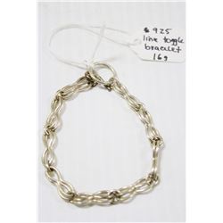 925 SILVER LINK TOGGLE BRACELET 16G 7.5”