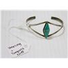Image 1 : SILVER AND TURQUOISE CUFF BRACELET
