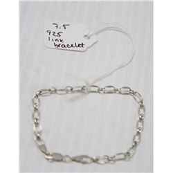 925 SILVER LINK BRACELET 7.5” LENGTH