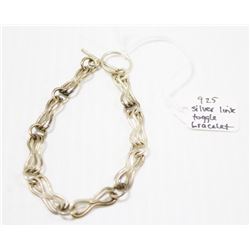 925 SILVER TOGGLE BRACELET 7.5” LENGTH