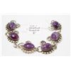 Image 1 : 925 SILVER BRACELET WITH AMETHYST 8”