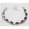 Image 1 : STERLING SILVER BRACELET WITH 9 LAPIS LAZULI