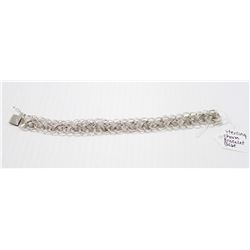 STERLING SILVER ORNATE BRACELET 7.5” 20G