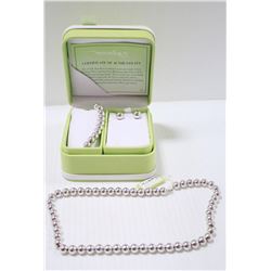 BALL NECKLACE EARRING AND BRACELET SET