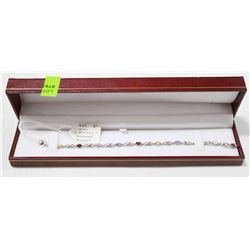 925 SILVER AND DIAMOND BRACELET 8”