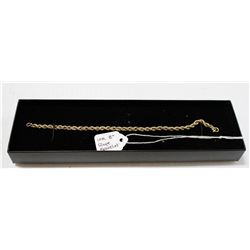 10 KT YELLOW GOLD ROPE BRACELET 8”