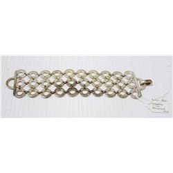 BIRKS STERLING SILVER CIRCULAR LINK BRACELET 66G