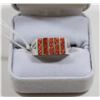 Image 1 : 925 SILVER AND SUNSTONE RING SIZE 9.5