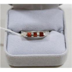 925 SILVER SUNSTONE RING SIZE 8.5