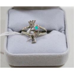 925 SILVER WITH OPALESCENT STONE SIZE 6.5