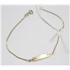 Image 1 : 10 KT GOLD BOX CHAIN ID BRACELET 7”