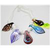 Image 1 : SELECTION OF 5 ITALIAN BLOWN GLASS PENDANTS