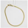 Image 1 : 10 KT GOLD FLAT WEAVE BRACELET 7”