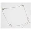 Image 1 : 10 KT WHITE GOLD SINGAPORE HEART ANKLET 10”