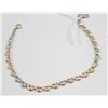 Image 1 : 14 KT TRI GOLD HEART BRACELET 7.5”