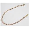Image 1 : 10 KT YG AND ROSE GOLD HEART BRACELET 7.5”