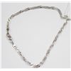 Image 1 : 14 KT WHITE GOLD SINGAPORE BRACELET 7”