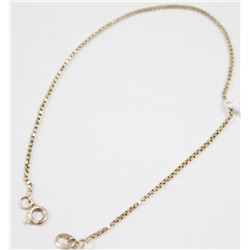 10 KT GOLD BOX CHAIN BRACELET 7.5”