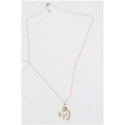 10 KT GOLD UNICORN NECKLACE