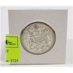 1964 CANADIAN SILVER 50 CENT PIECE IN HOLDER