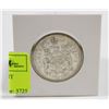 Image 1 : 1964 CANADIAN SILVER 50 CENT PIECE IN HOLDER
