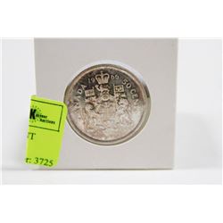 1966 CANADIAN SILVER 50 CENT PIECE IN HOLDER