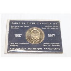 1967 WINNIPEG PAN AM GAMES COIN IN HOLDER