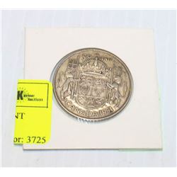 1951 CANADIAN SILVER 50 CENT PIECE IN HOLDER