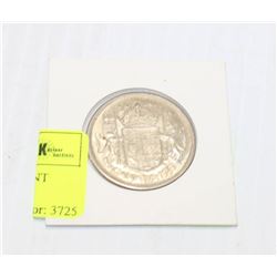 1958 CANADIAN SILVER 50 CENT PIECE IN HOLDER