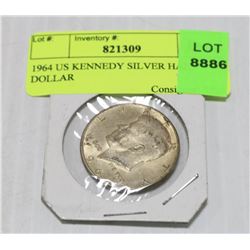 1964 US KENNEDY SILVER HALF DOLLAR