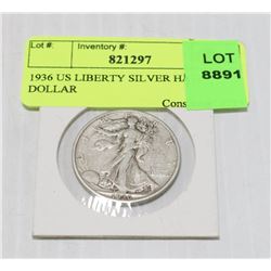 1936 US LIBERTY SILVER HALF DOLLAR