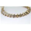 Image 2 : APPRAISED @ $2000.00 10KT YELLOW AND WHITE GOLD DIAMOND BRACELET.