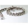 Image 2 : APPRAISED @ $1800.00 10KT WHITE GOLD DIAMOND SET BRACELET.