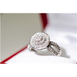 APPRAISED @ $1400.00 10KT WHITE GOLD DIAMOND RING. SIZE 7