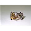 Image 2 : APPRAISED @ $2300.00 18KT WHITE & YELLOW GOLD FANCY COLORED DIAMOND