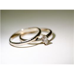 APPRAISED @ $1400.00 10KT WHITE GOLD FANCY CUT DIAMOND SOLITAIRE RING